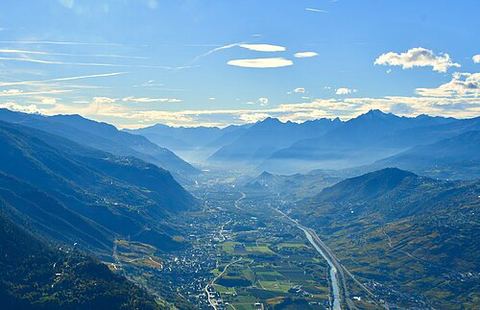 Vue sur la haute vallée de l'Arc