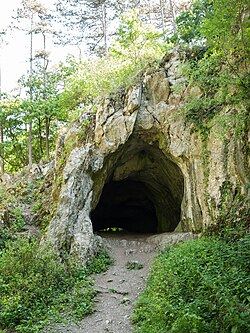 Natural cave entrance